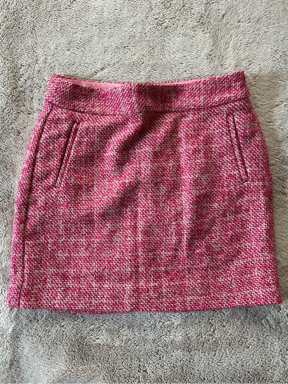 Banana Republic Preppy Tweed Pink Skirt
